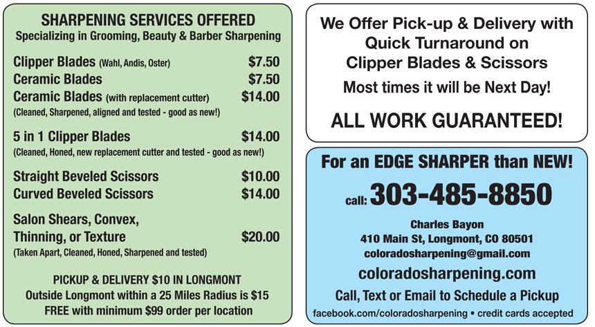 Clipper Blade Sharpening Services
